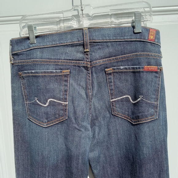7 For All Mankind Dark Blue Jeans Size 30 Women's - Picture 8 of 10